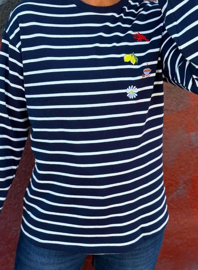 PCSADIE T-shirt - Maritime Blue